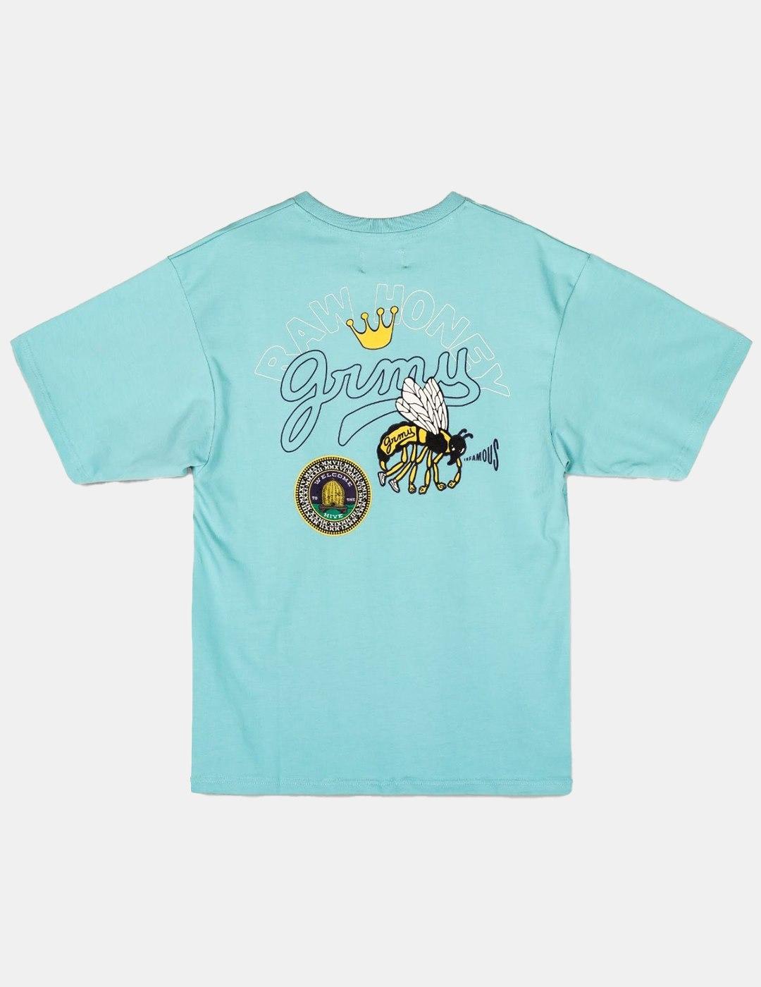 Camiseta Grimey Hive Heavyweight Azul Para Hombre