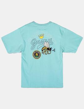 Camiseta Grimey Hive Heavyweight Azul Para Hombre