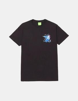 Camiseta Huf Space Dolphins Washed Negro Para Hombre