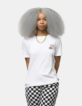 Camiseta Vans Lets Grow Relaxed Crew Blanco Mujer