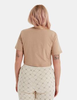 Camiseta Ellesse Flossie Crop Marrón Para Mujer